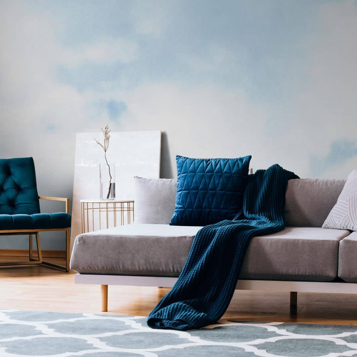 Livingwalls Tapete Himmel Metropolitan Stories THE WALL Vliestapete mit Wolken Motiv blau, weiss - WA343758