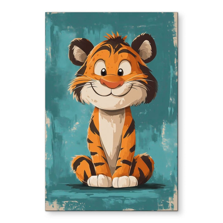 Wandbild Fröhliches Tigerbaby - Magnusson - Alu-Dibond - WA436776