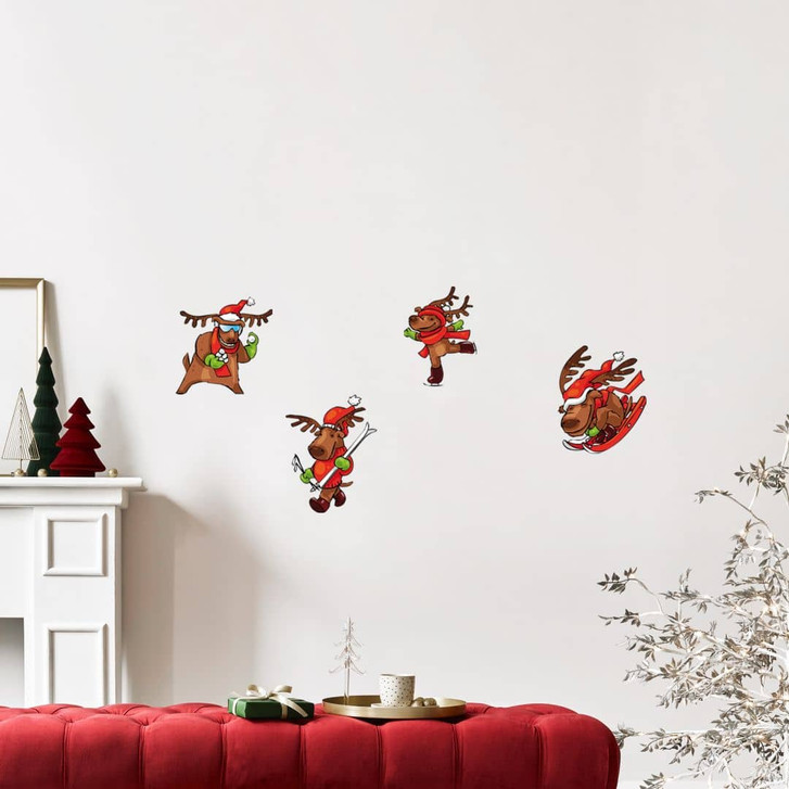 Wandsticker Lustige Rentiere - WA201438