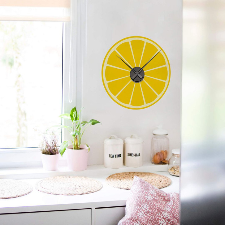 Wandtattoo Zitrone Wanduhr - WA221926