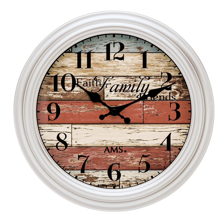 Wanduhr Kunststoffgehäuse, Silber - UG100401