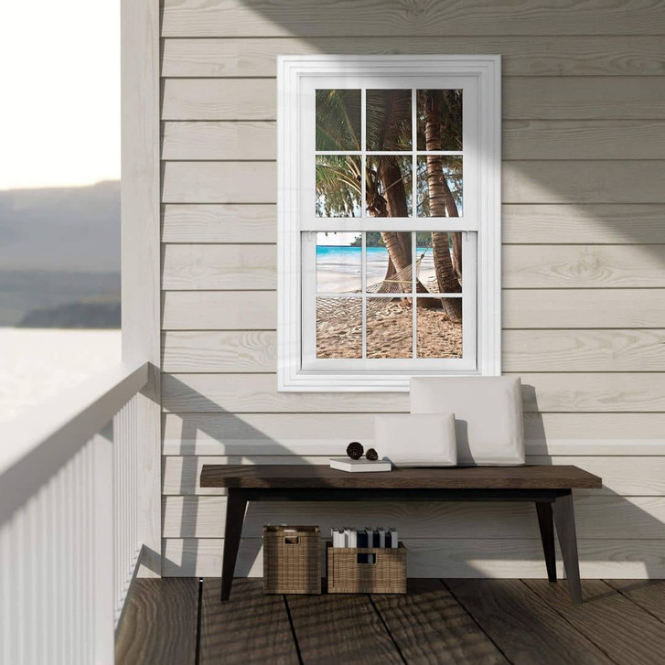 Acrylglasbild 3D Fenster - Hängematte - WA351531