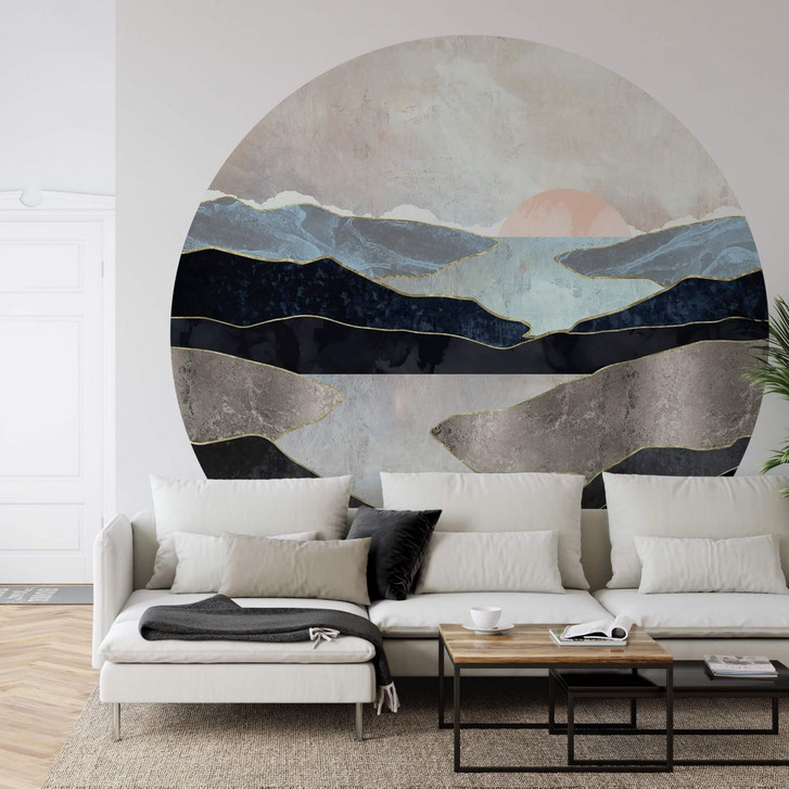 Fototapete SpaceFrog Designs - Bergsee - Rund - Selbstklebend/Vlies - WA345496