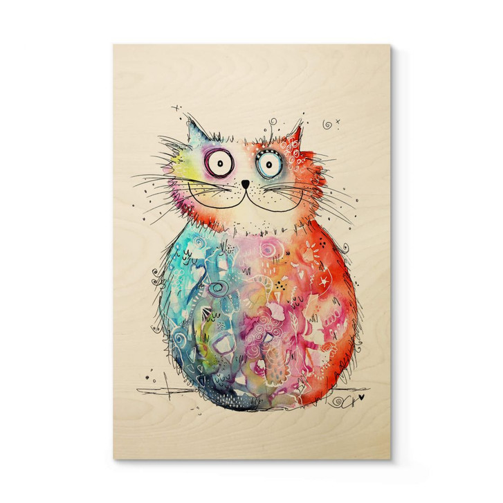 Holzposter Hagenmeyer - Happy Cat - WA302852