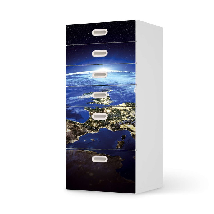 Klebefolie IKEA Stuva / Fritids Kommode - 6 Schubladen - Earth View - CR110174