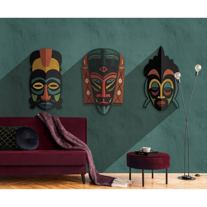 Livingwalls Fototapete Walls by Patel 3 Zulu 3 blau, rot, gelb, grau, grün - WA335862