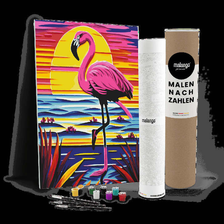 Malen nach Zahlen Leinwandbild - Flamingo Ferdinando - WA448438