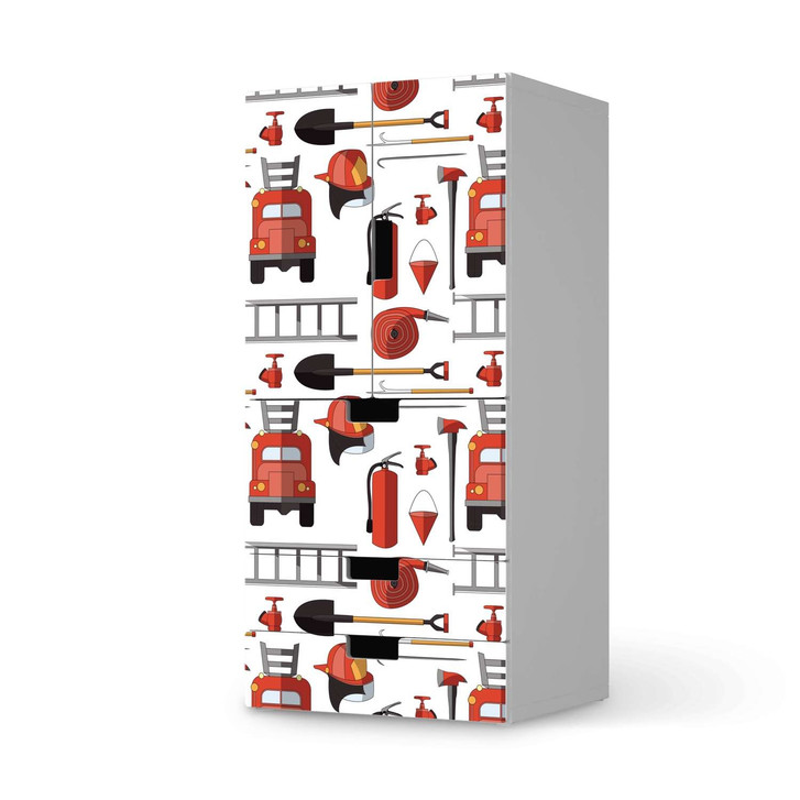 Möbelfolie IKEA Stuva / Malad - 3 Schubladen und 2 kleine Türen - Firefighter - CR117189