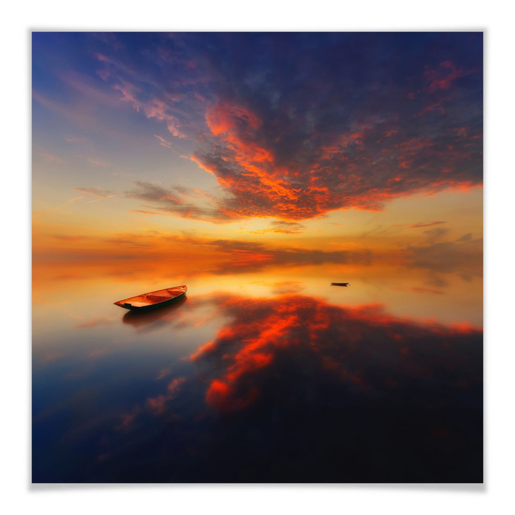 Poster Krol - Ein leuchtender Sonnenuntergang - quadratisch - WA162261