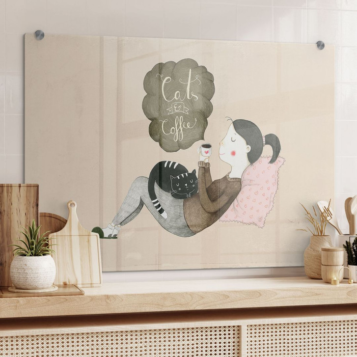 Spritzschutz Loske - Cats & Coffee - WA178879