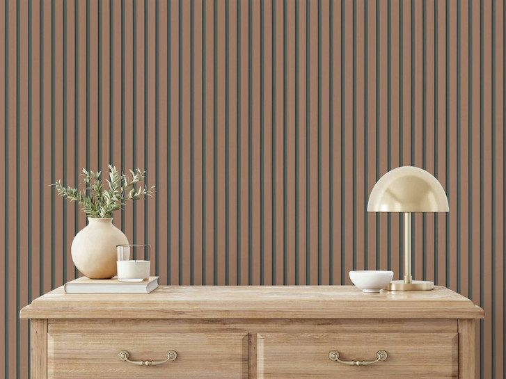 Vliestapete Braun Streifen für Wohnzimmer Schlafzimmer Büro marburg Tapete - WA508129