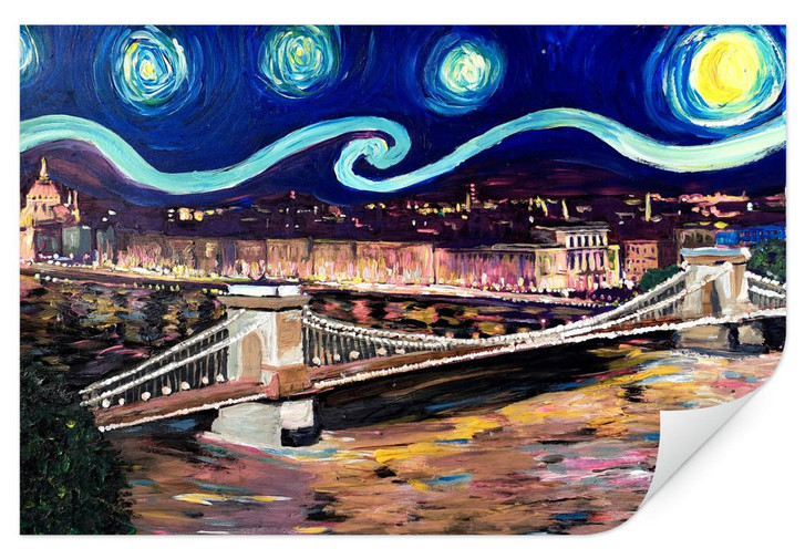 Wallprint Bleichner - Starry Night in Budapest - WA259923