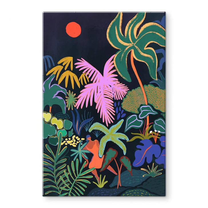 Glasbild Dschungel - Arty Guava - Exotik im Dunkeln der Nacht - WA399898