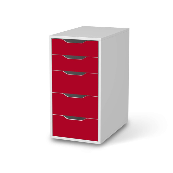 Klebefolie IKEA Alex 5 Schubladen - Rot Dark - CR109106