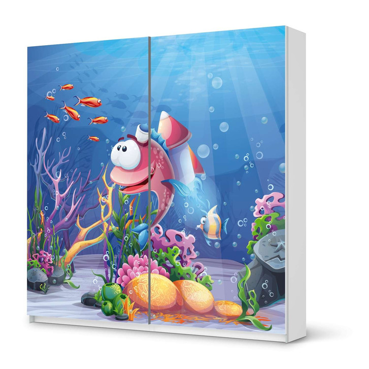 Möbel Klebefolie IKEA Pax Schrank 201cm Höhe - Schiebetür - Bubbles - CR113843