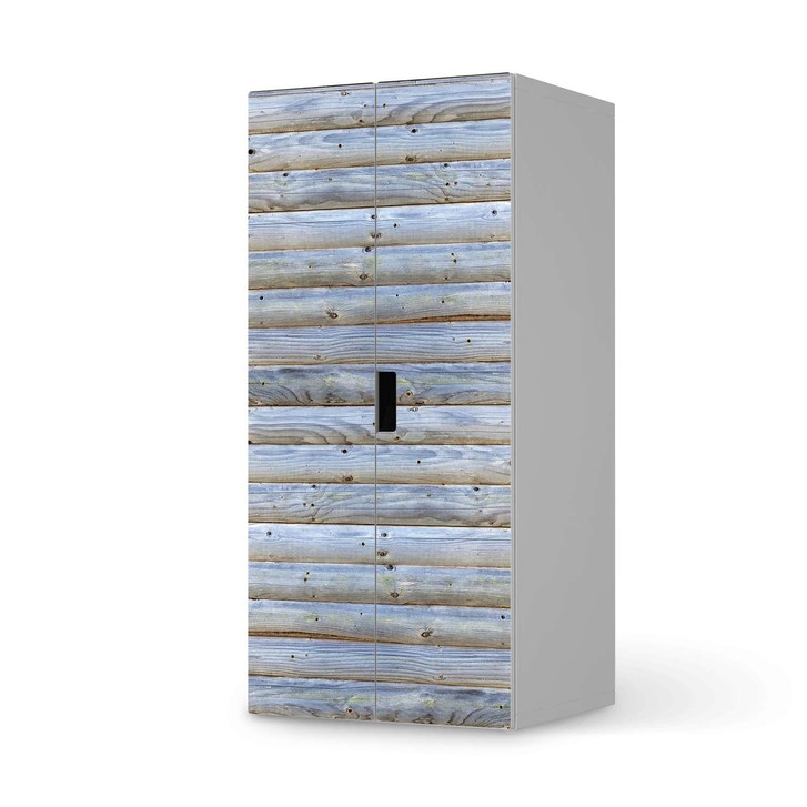 Möbelfolie IKEA Stuva / Malad Schrank - 2 grosse Türen - Greyhound - CR117962