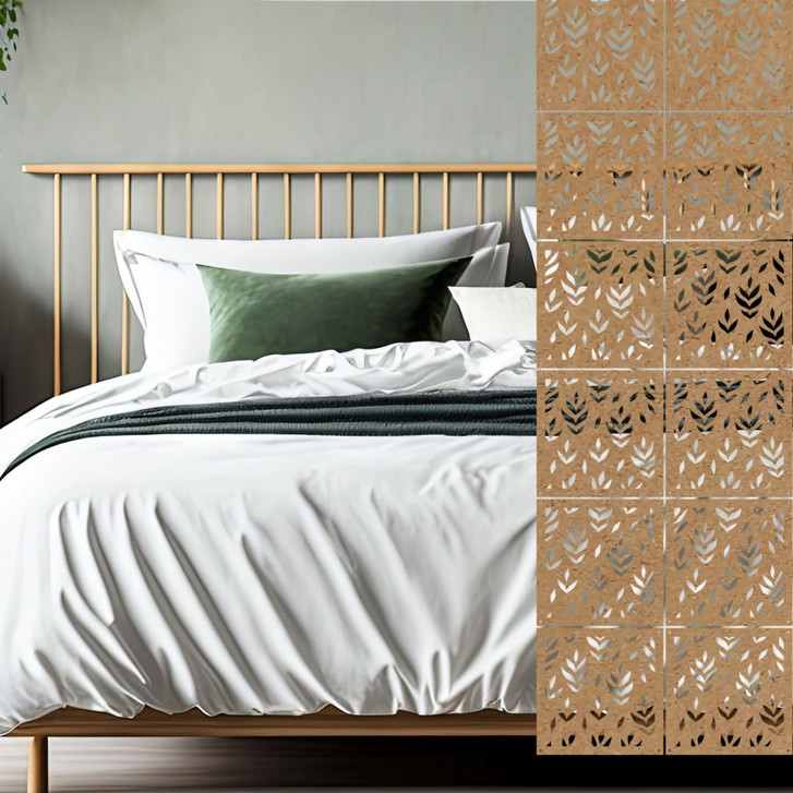 Raumteiler Floral Blätter - MDF Natur - WA405900