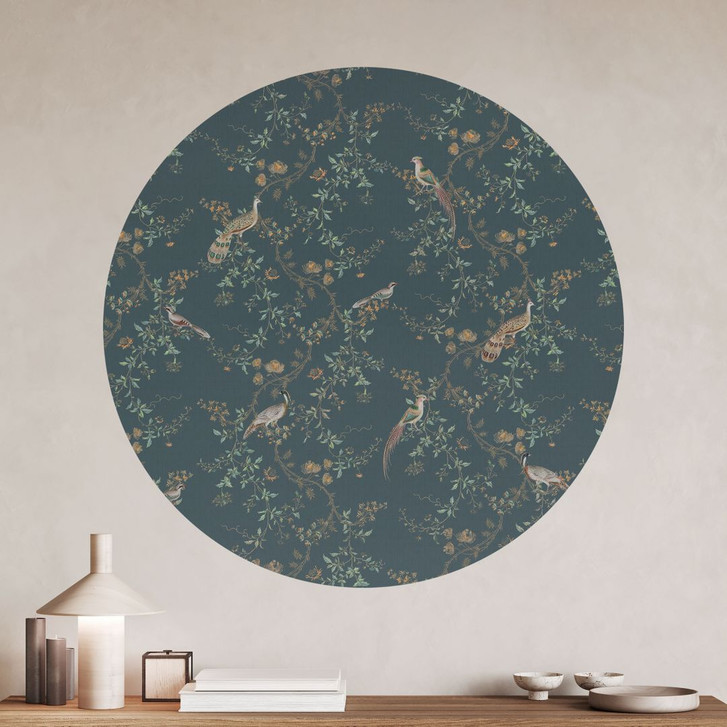 Wandtattoo Exotische Vögel im Wald - Bloomery Decor - Rund - WA484156