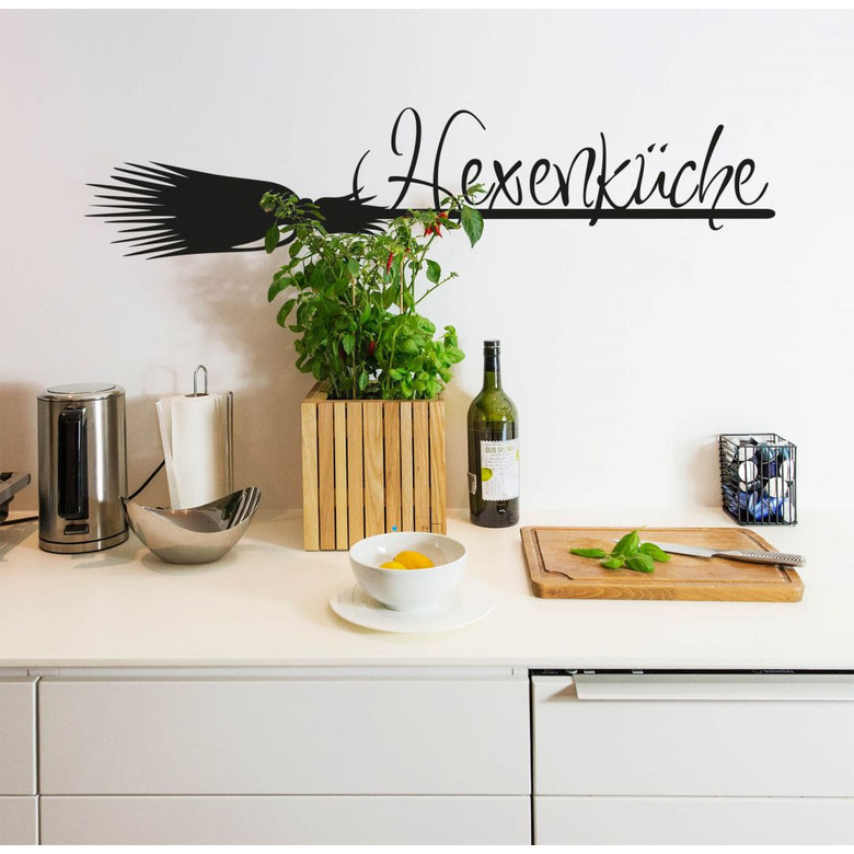 Wandtattoo „Hexenküche“ – Selbstklebend In 40 Farben & 4 Größen, Für Tapete & Glas