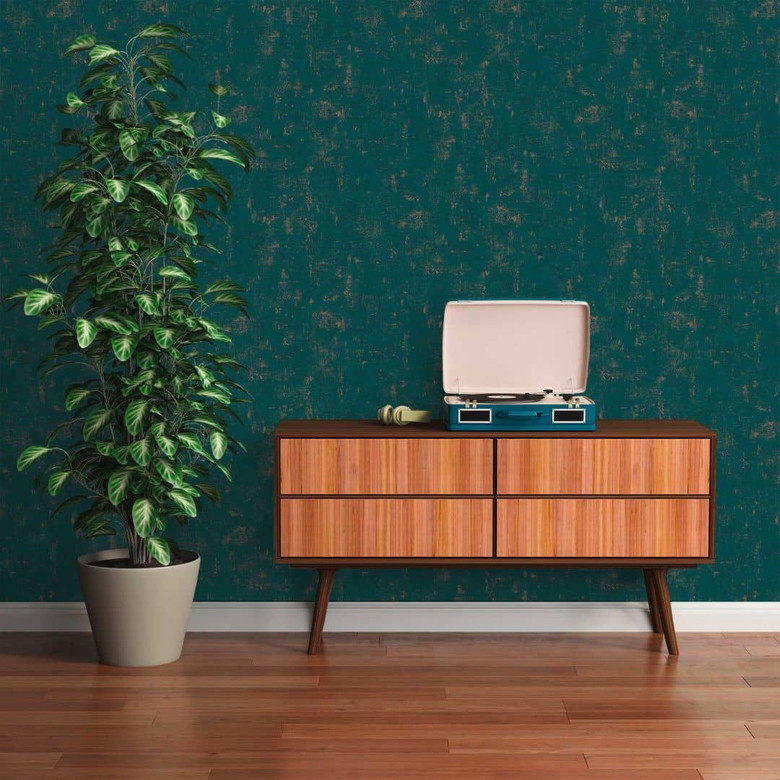 Albemarle Tapete Metallic Gold Auf Blau