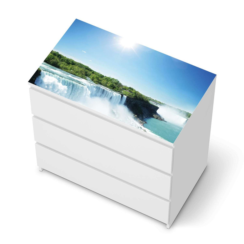 Möbelfolie IKEA Malm Kommode 3 Schubladen oben Niagara Falls