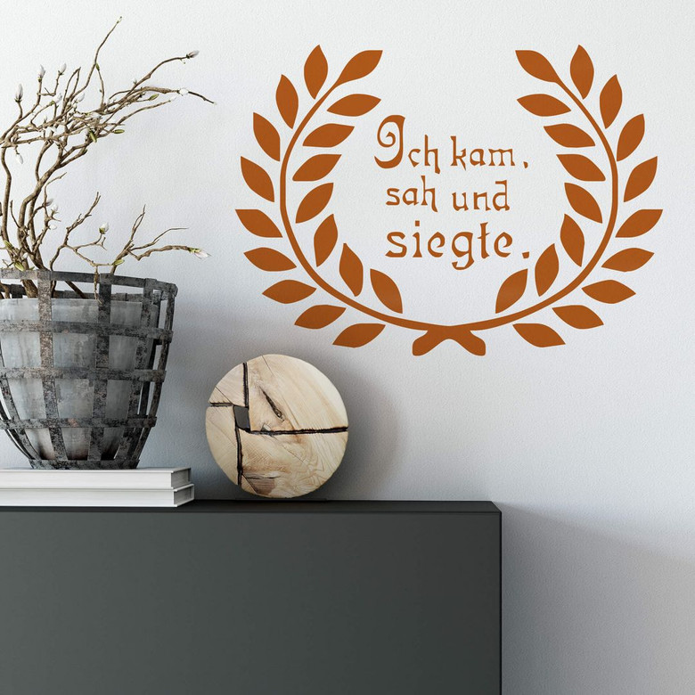 Er Kam Sah Und Siegte Latein Wandtattoo Ich kam, sah und siegte - trenddeko.ch