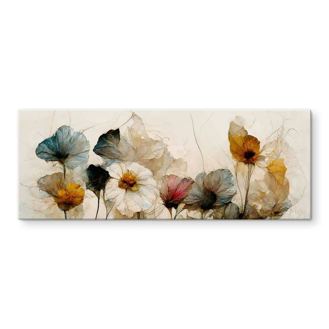 Acrylglasbild Bouquet aus Trockenblumen - Treechild - Panorama