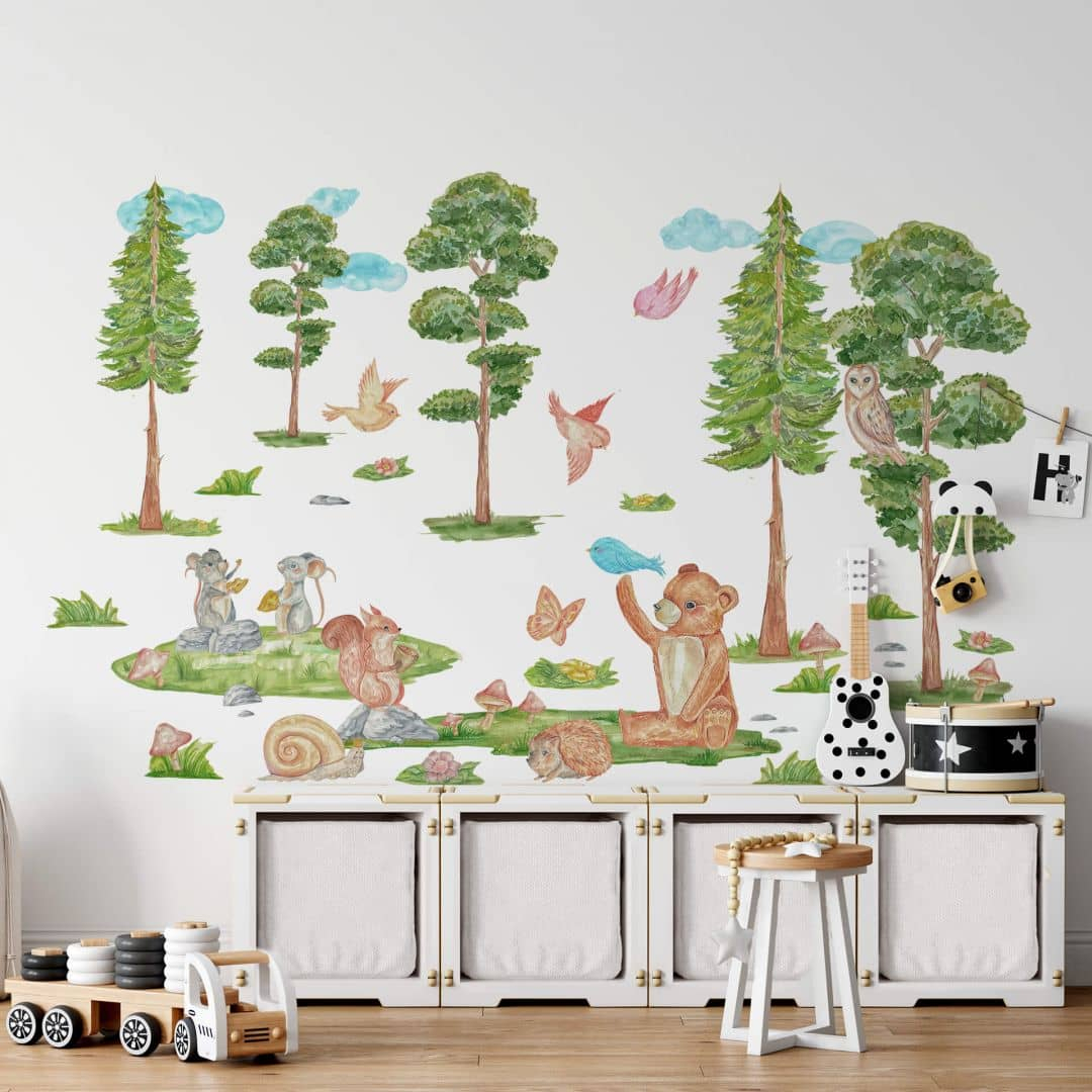 Wandsticker Wandtattoo Kinderzimmer Tiere Wald - Waldtiere Set - mehrere Grössen