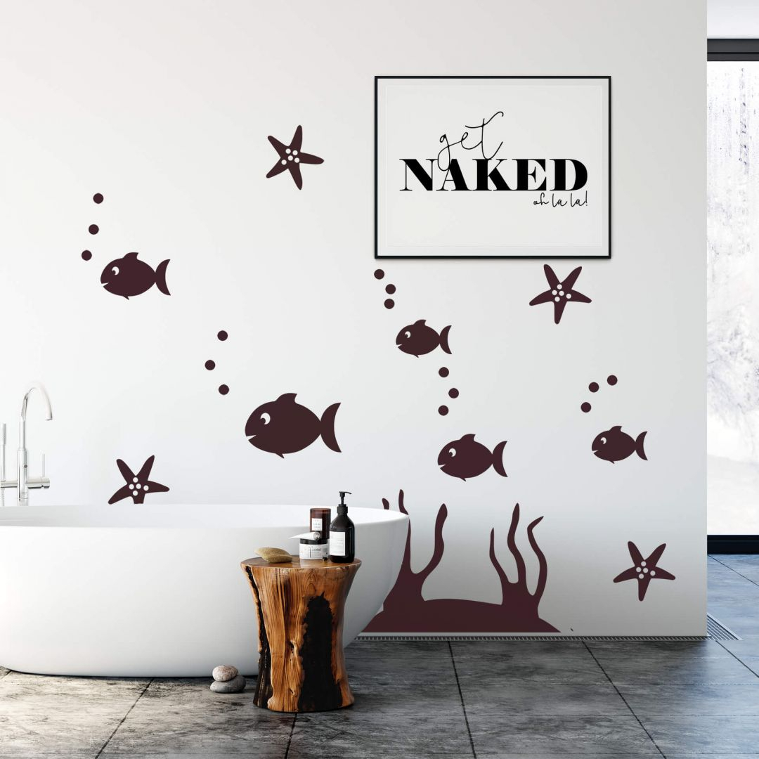 Wandtattoo Fischbundle