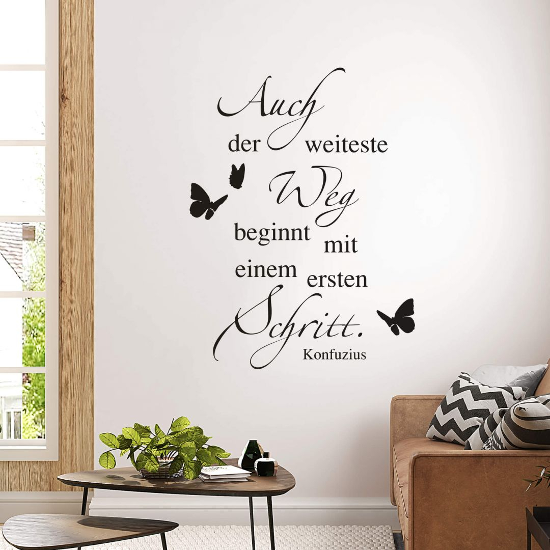 Wandtattoo Auch der weiteste Weg