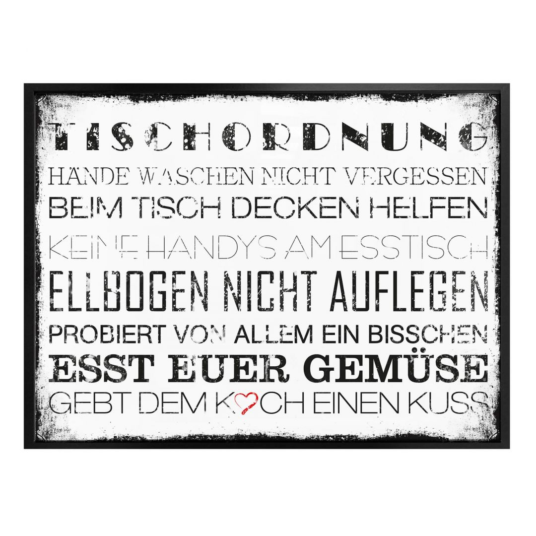 Poster Tischordnung