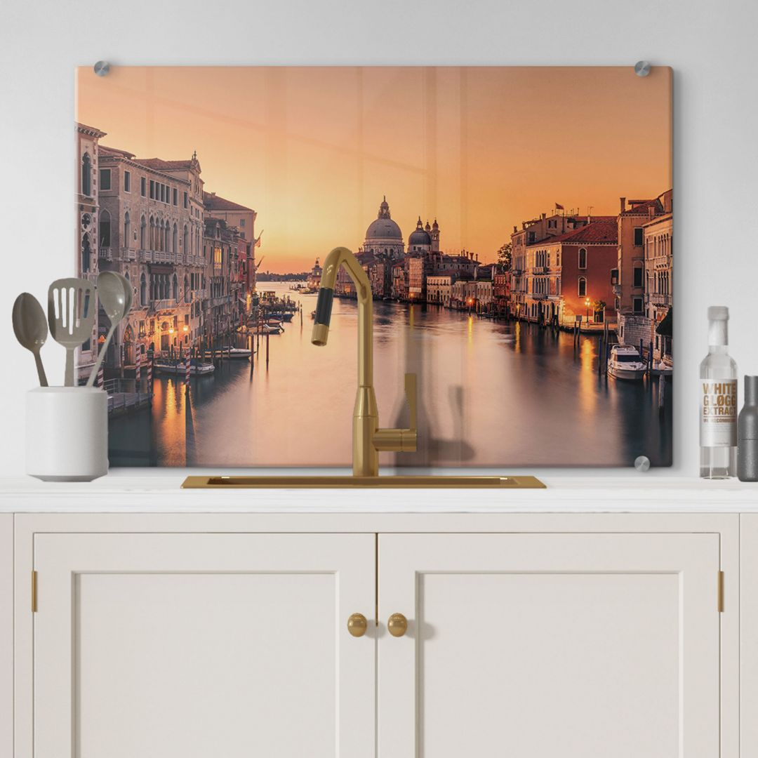 Spritzschutz Sonnenuntergang in Venedig - Zhang