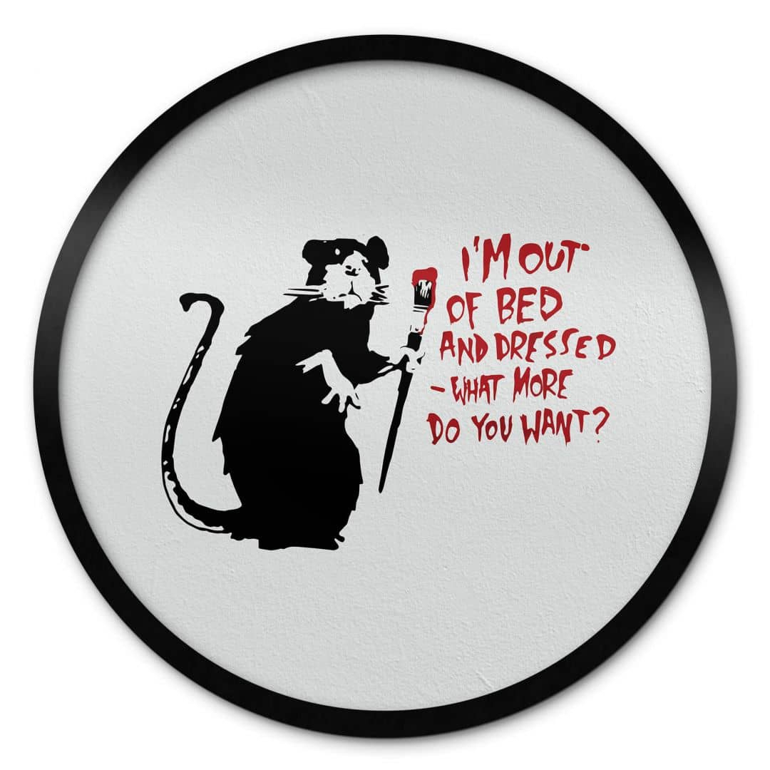 Poster Banksy - Out Of Bed - Rund