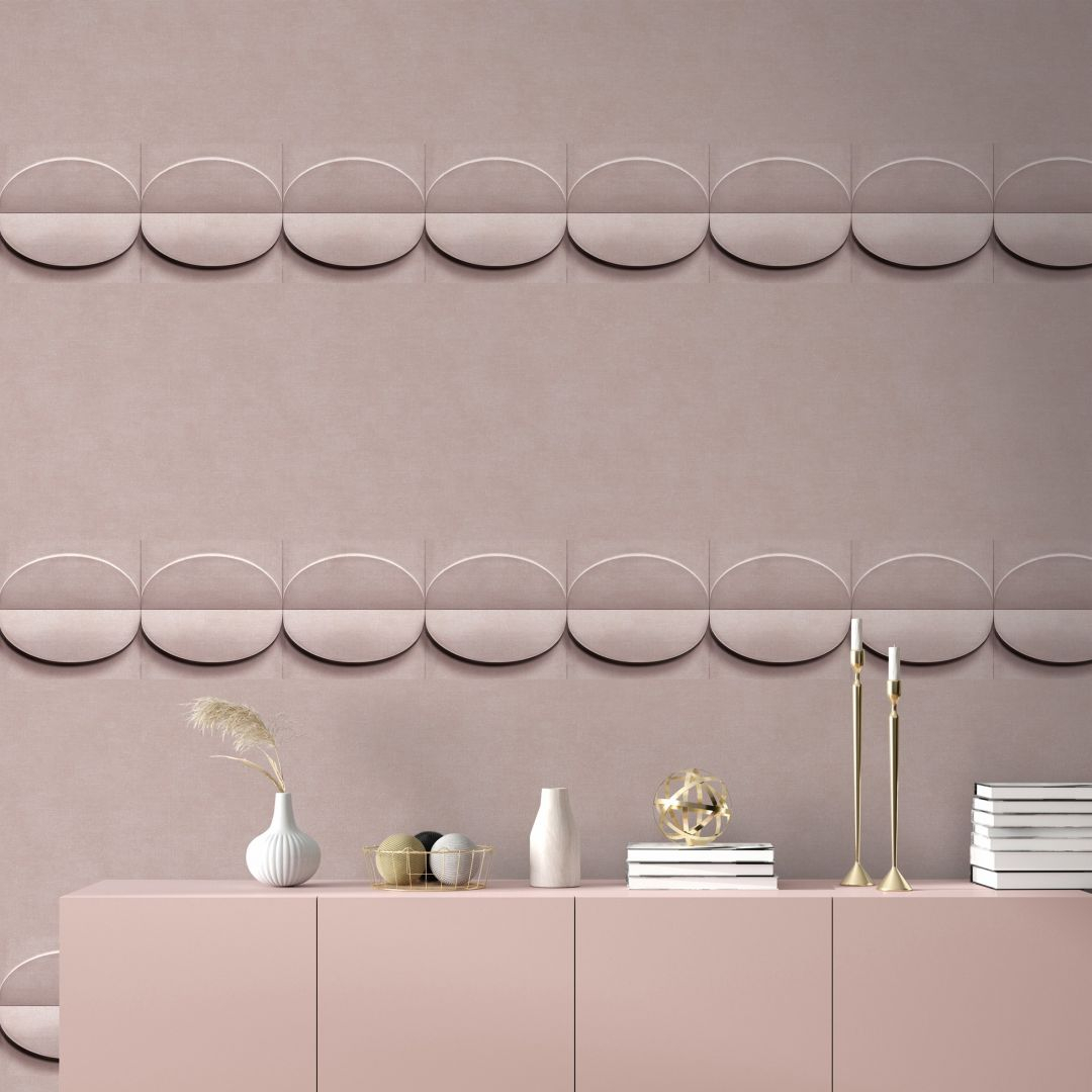 Bordüre in Rot, Grafisch für Wohnzimmer, Schlafzimmer 5.00 x 0.177 m