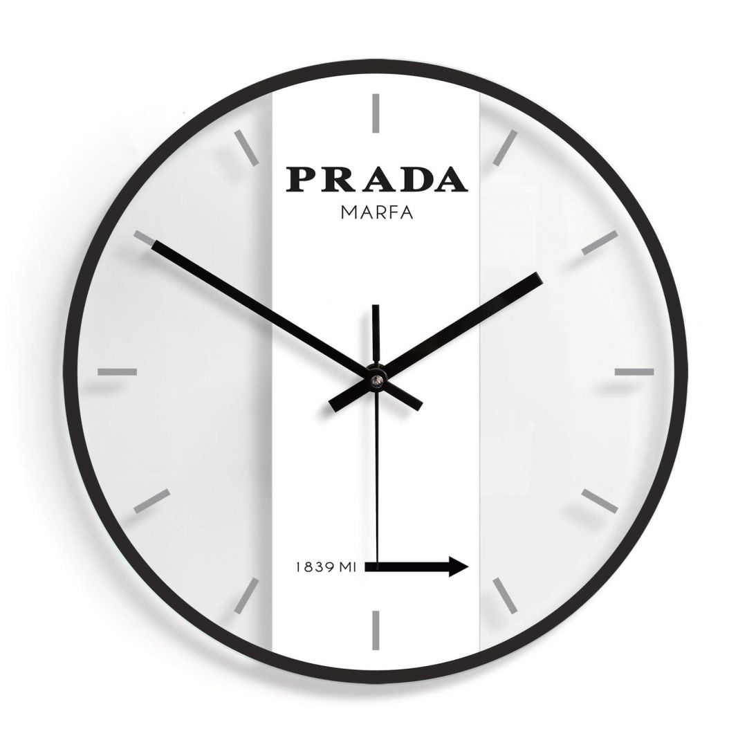 Wanduhr aus Glas - Prada Marfa Ø30cm