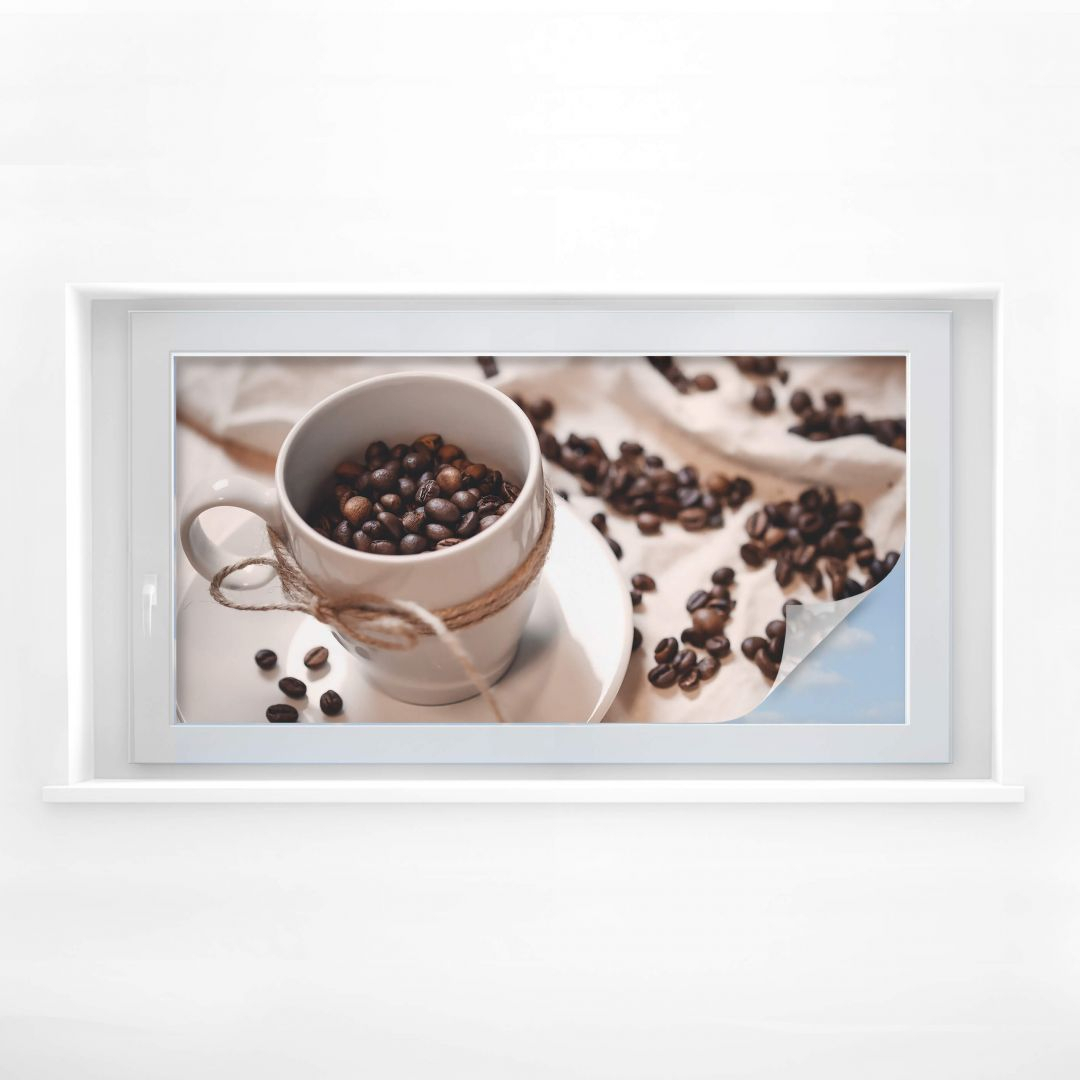 Sichtschutzfolie Kaffee Zauber - Panorama