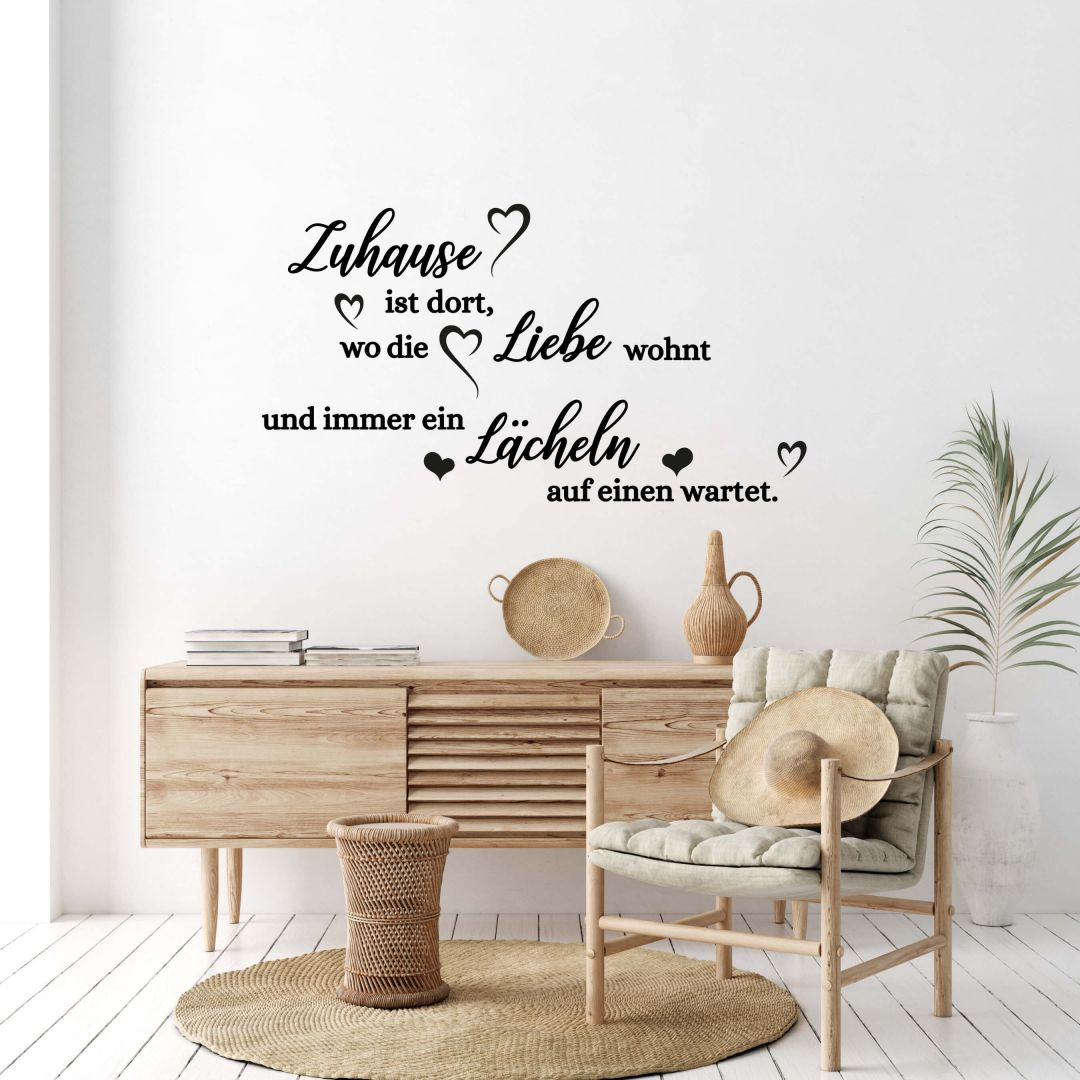 Wandtattoo Zuhause ist dort