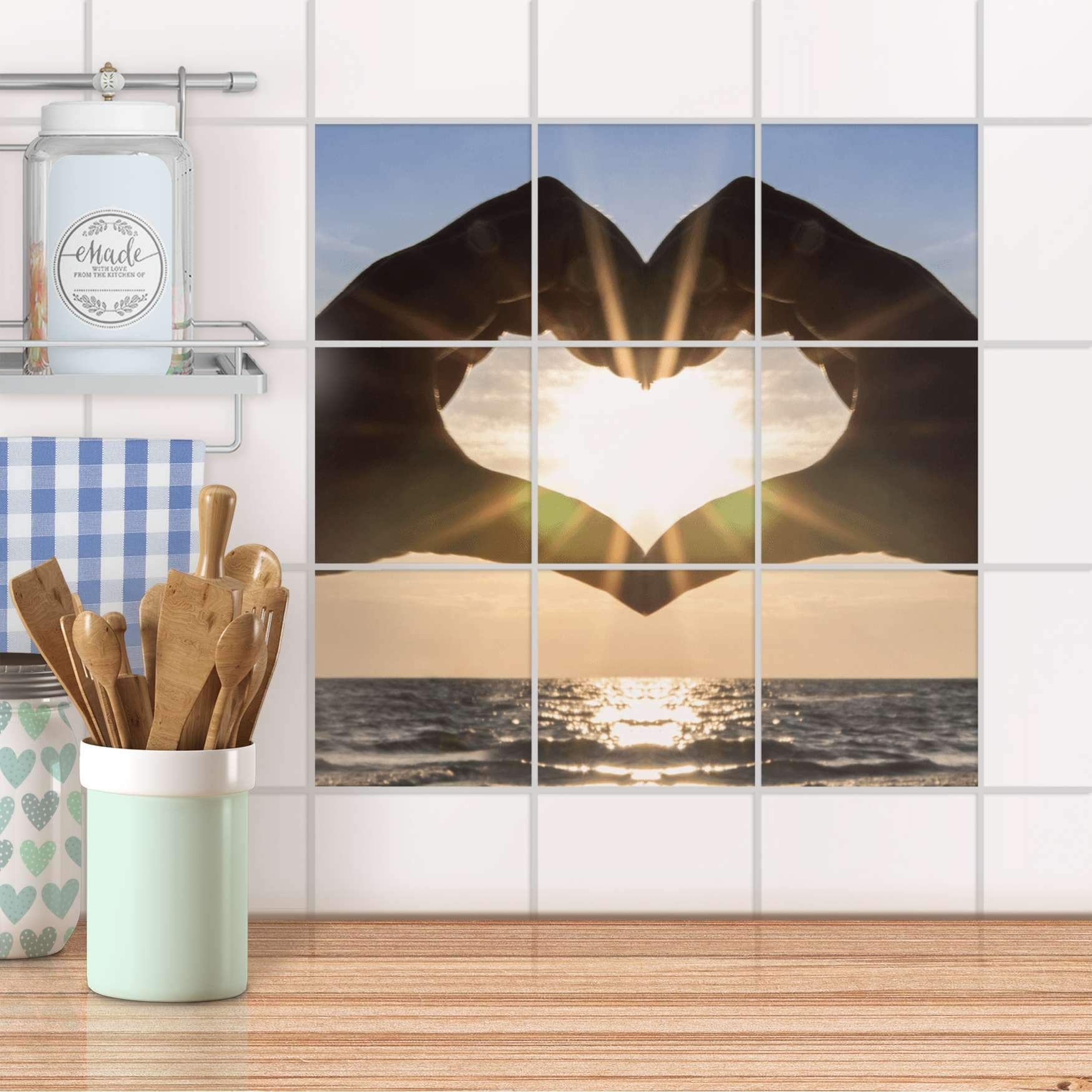 Klebefliesen - Sunny Heart - 9er Set