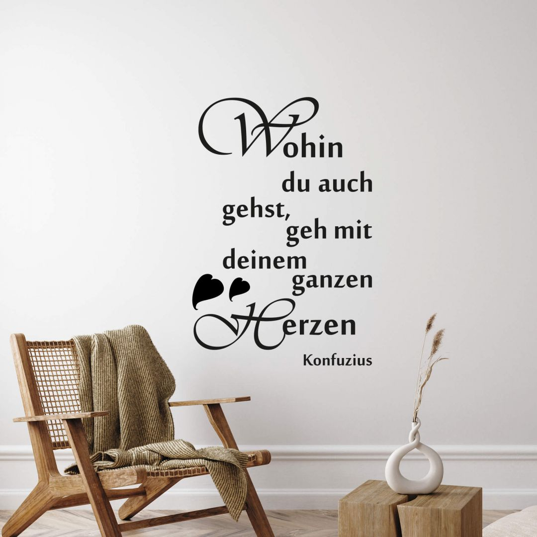 Wandtattoo Wohin du auch gehst