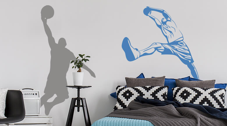 Basketball Wandtattoos für Kinderzimmer - trenddeko.ch
